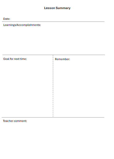 The Lesson Summary Toolkit