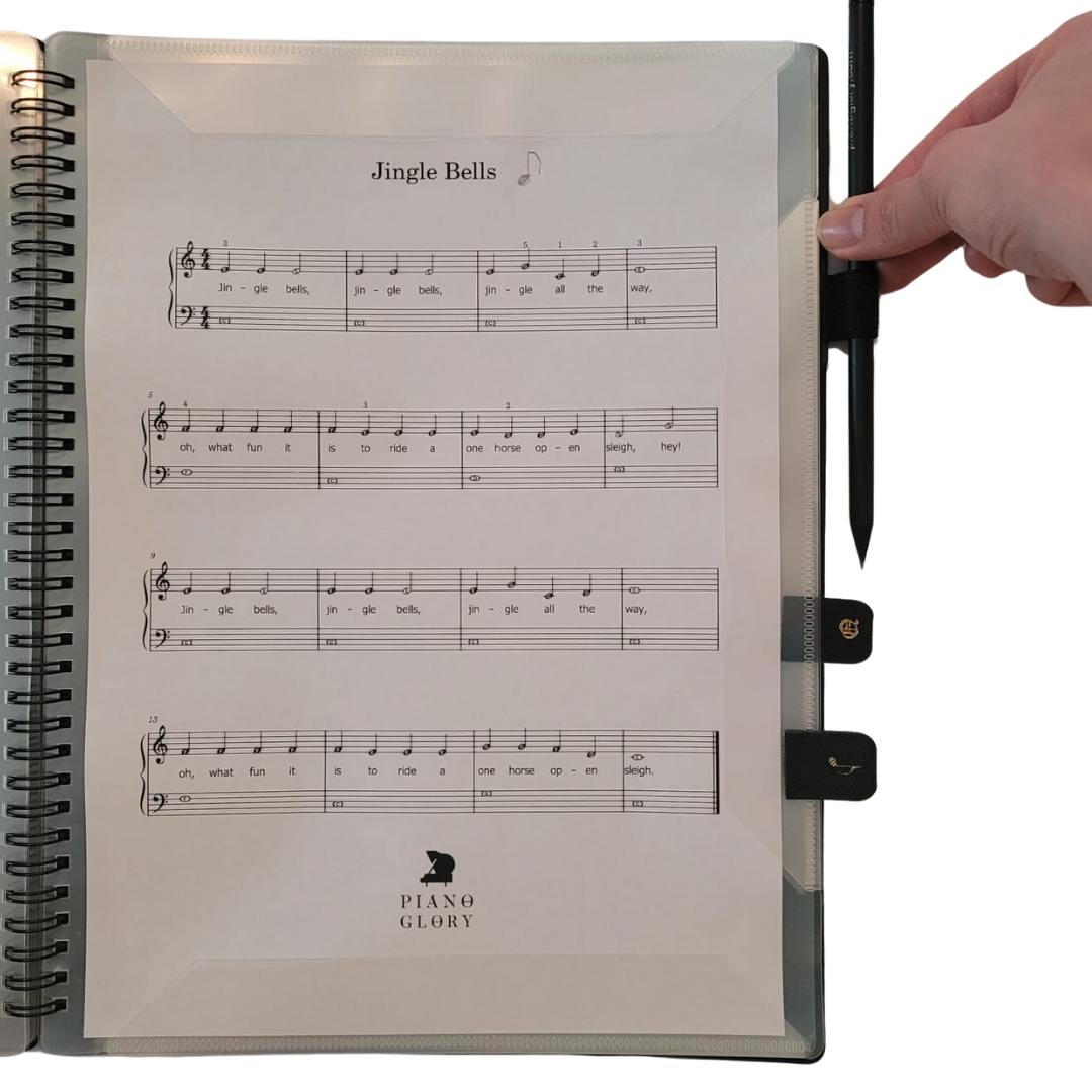 Adhesive Divider Tabs | Includes tabs A-Z and 4 musical Icons for Sheet Music & Folder Organisation