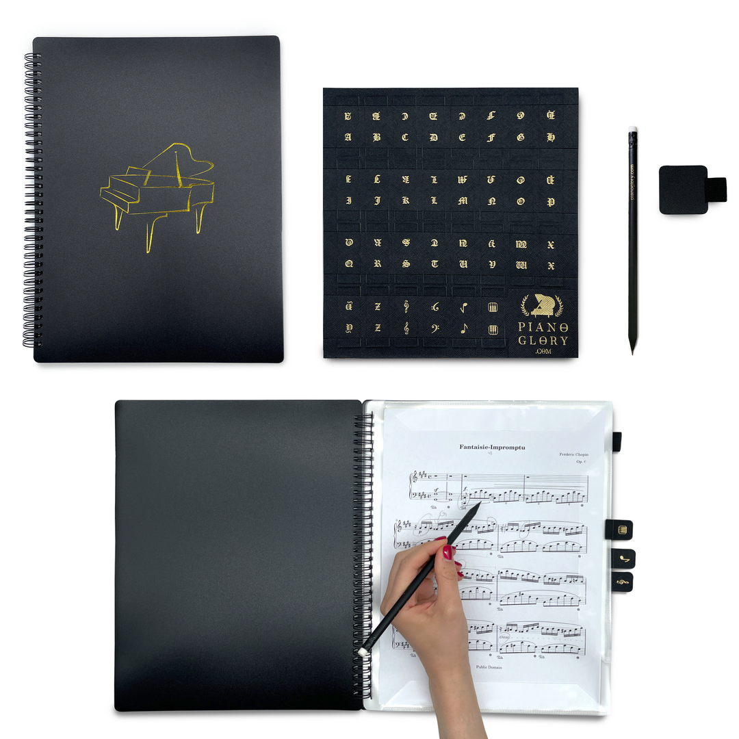 Carpeta De Partituras A4 Con Anillas: Ideal Para Músicos, Coros Y Bandas – Incluye 60 Páginas Numeradas Y Bolsillo De Almacenamiento