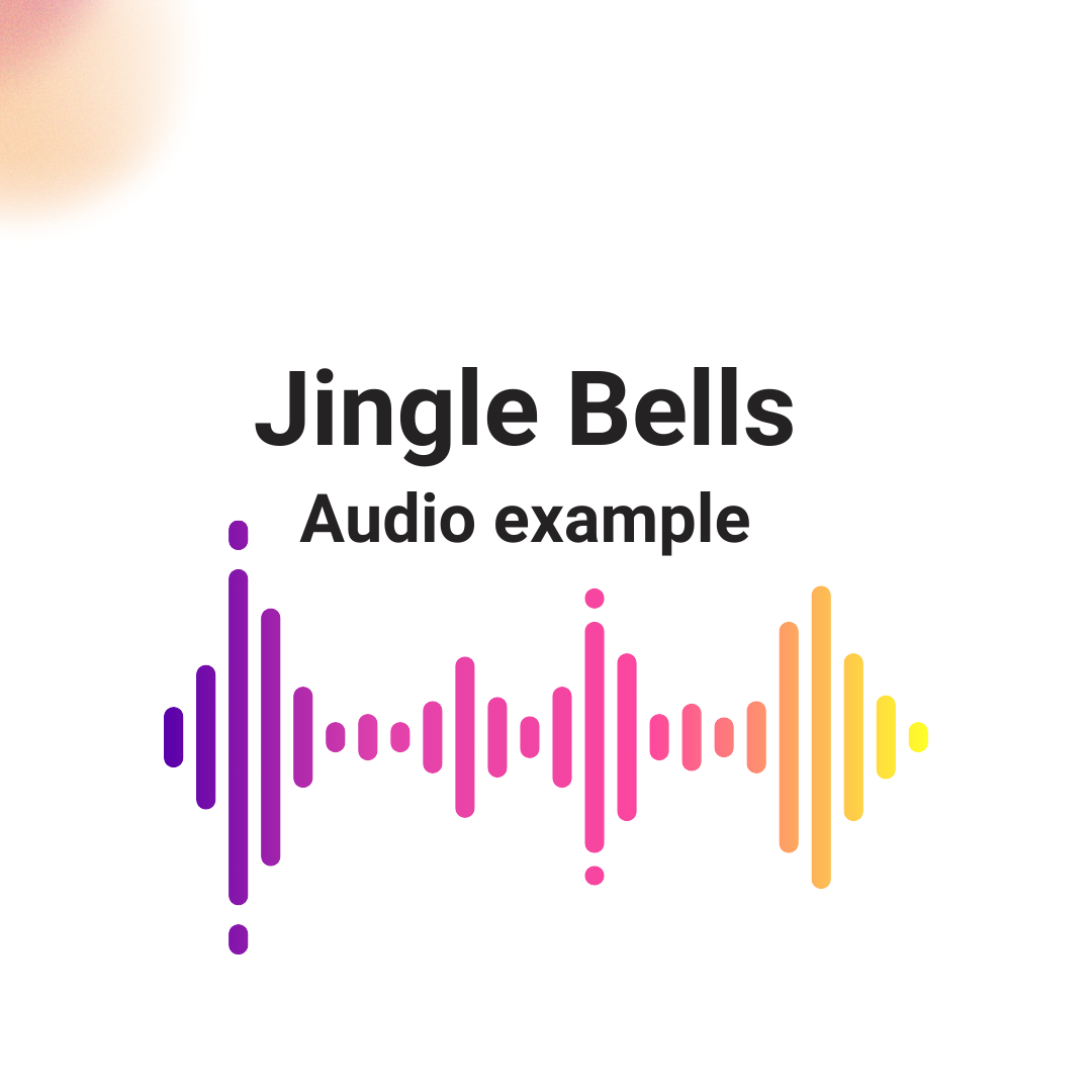 Jingle Bells Audio example file; jingle bells is playing on piano